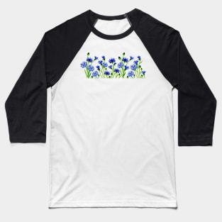 Blue Cornflower - Cornflowers Floral Artwork With Spring and Summer Feel Baseball T-Shirt